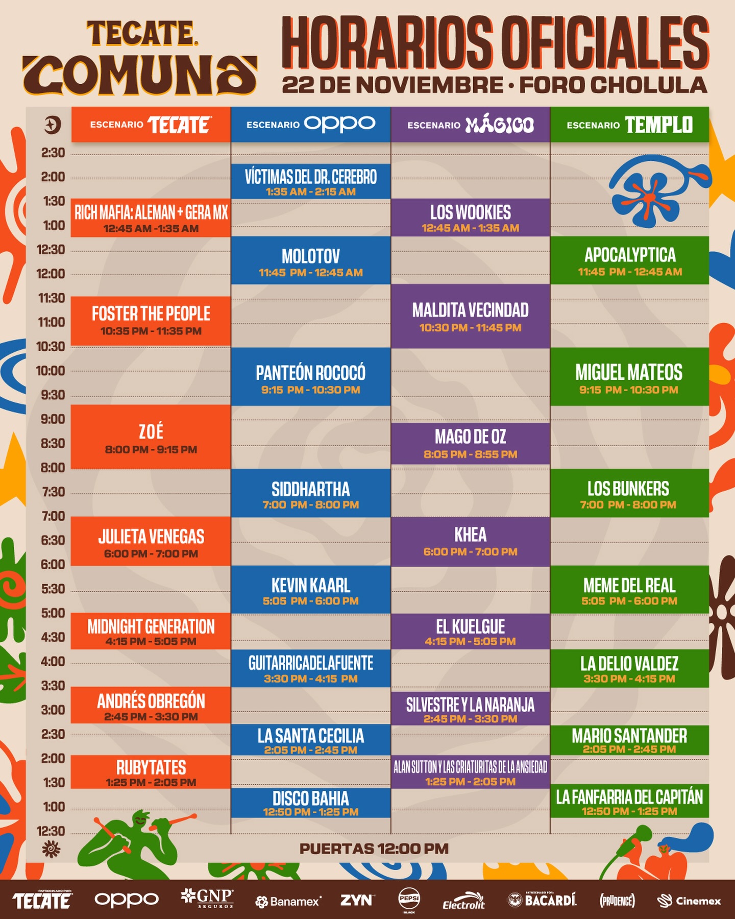 Festival Schedule